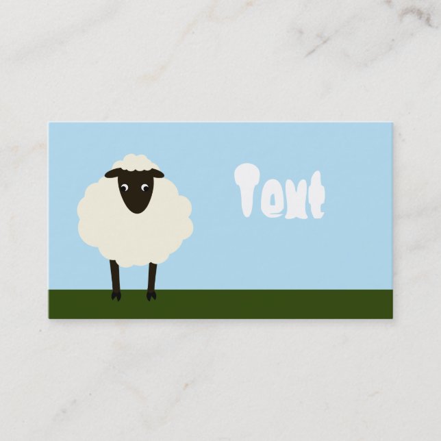 Whimsical Sheep Business Card (Front)