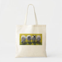 Whimsical Sheep Market Tote Bag