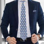 Whimsical Sheep Neck Tie<br><div class="desc">Funny, whimsical sheep neck tie with blue background.</div>