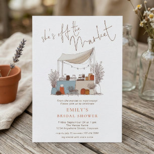 Whimsical She's off the Market Bridal Shower Invitation