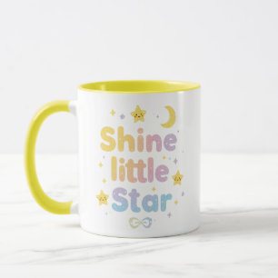 Whimsical "Shine Little Star" for Kids Room Mug