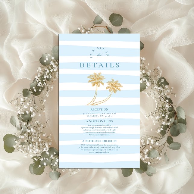 Whimsical Shoreline Wedding Enclosure Card (Creator Uploaded)