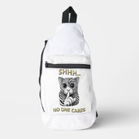 Whimsical Silence Zebra-Striped Cats Playful Gag