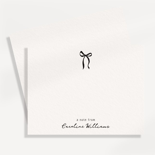 Whimsical simple bow, a note form card (Creator Uploaded)