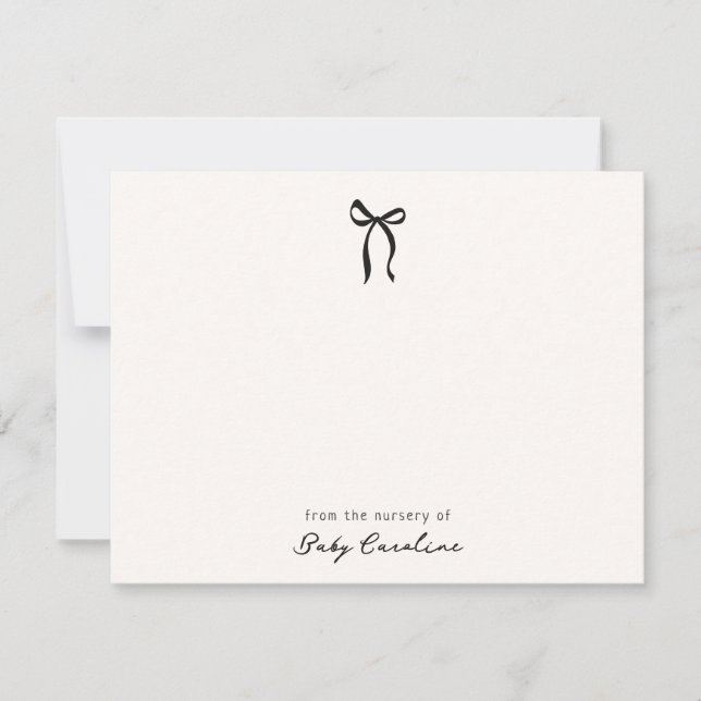 Whimsical simple bow, from the nursery of card (Front)