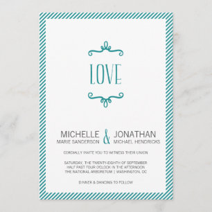 Whimsical Simple Wedding Invitation