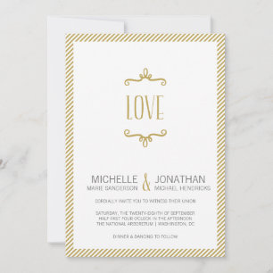 Whimsical Simple Wedding Invitation