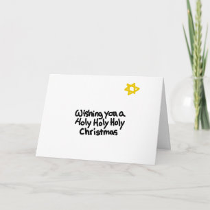 Whimsical simple white Christmas holiday Card