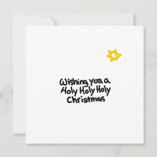 Whimsical simple white Christmas holiday Card