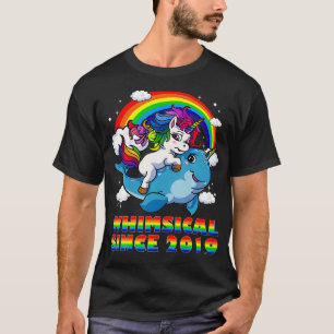 Whimsical Since 2019 Unicorn and Narwhal 2nd Birt T-Shirt