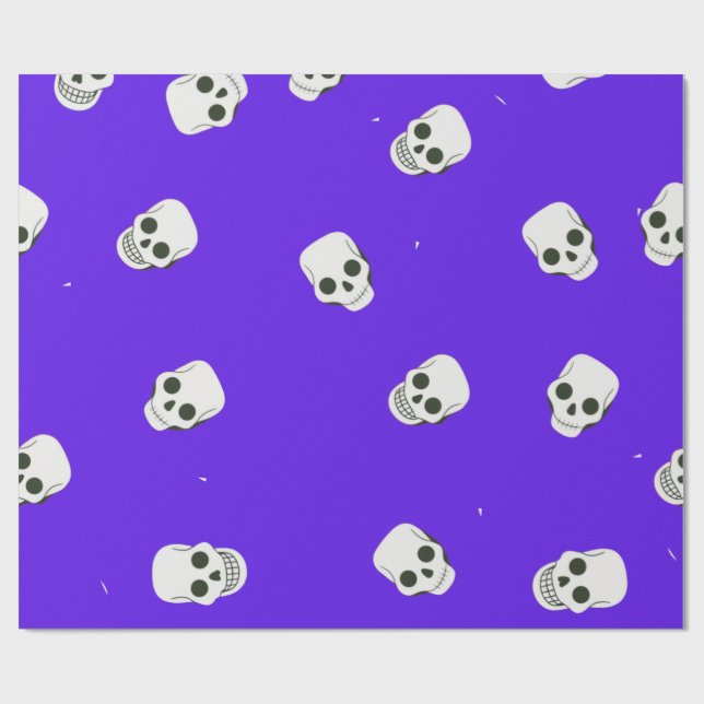 Whimsical Skeletons, Halloween Skeletons, Skeleton Wrapping Paper (Flat)