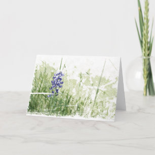 Whimsical Sketch of Bluebonnet Card