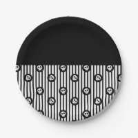 Whimsical Skull Black & White Skulls Halloween
