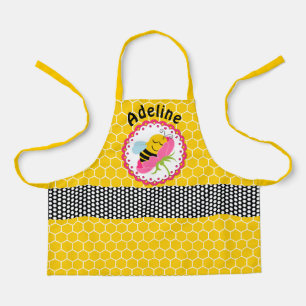 Whimsical Sleeping Honey Bee Personalised Apron
