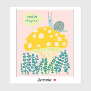 Whimsical Snail on Magical Mushroom CUSTOM