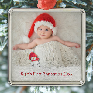 Whimsical Snow Baby First Christmas Ornament