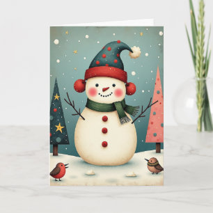 Whimsical Snow Christmas Card