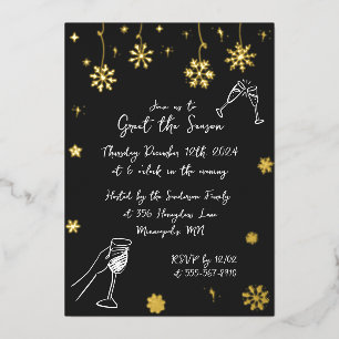 Whimsical Snow Christmas Holiday Winter Party 