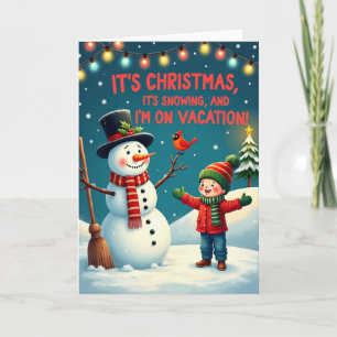 Whimsical Snow Scene Card