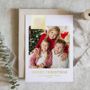 Whimsical Snowflake Tag Merry Christmas Photo