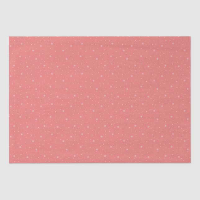 Whimsical Snowflakes Christmas Pattern in Pink Tissue Paper (Front)
