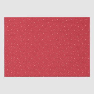 Whimsical Snowflakes Christmas Pattern in Red Tissue Paper