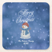 Whimsical Snowman Merry Christmas