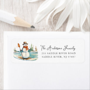 Whimsical Snowman  Return Address