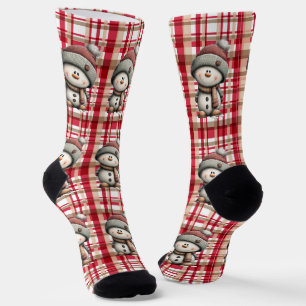 Whimsical Snowmen Christmas Socks