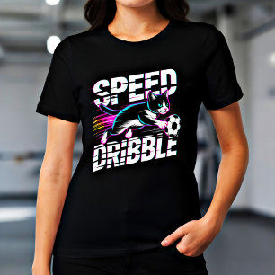 Whimsical Soccer Cat Women's Tri-Blend Shirt