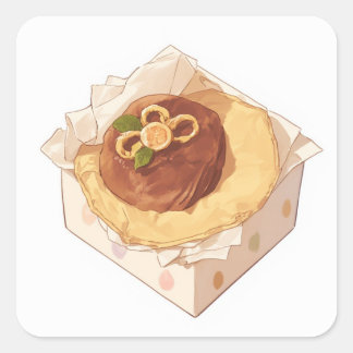 Whimsical Soft Art Square Sticker