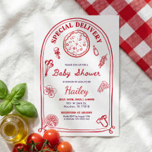 Whimsical Special Delivery  Baby Shower Invitation