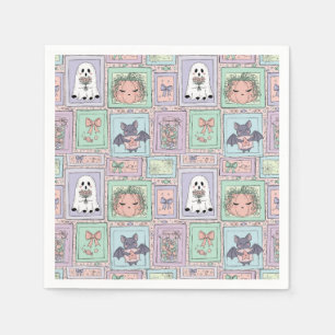 Whimsical Spirits in Pastel Dreams Napkin