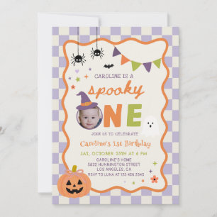 Whimsical Spooky One 1st Boo-Day Birthday Invitation