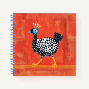 Whimsical Spotted Guinea Fowl Notebook