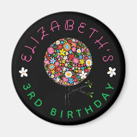 Whimsical Spring Flowers Pop Tree Blooms Birthday