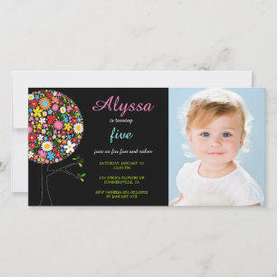 Whimsical Spring Flowers Pop Tree Photo Girl's