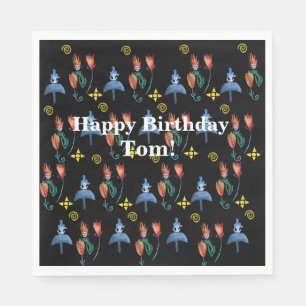 Whimsical Spring Mod Napkin