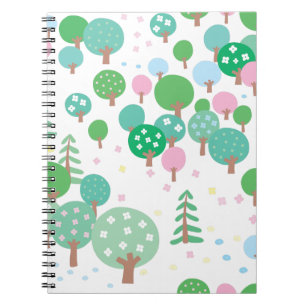 Whimsical Spring Trees Notebook
