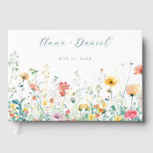 Whimsical Spring Wildflower Wedding Guest Book