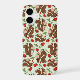 Whimsical Squirrel Ice Cream Strawberry