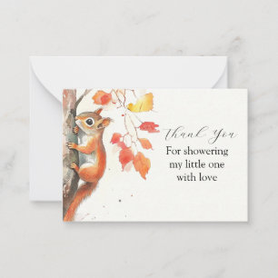 Whimsical Squirrel Thank You Card