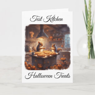 Whimsical Squirrels in the Halloween test kitchen Card
