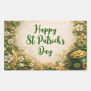 Whimsical St. Patrick’s Day  Rectangular Sticker