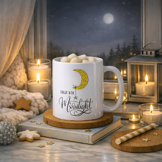 Whimsical Star and Moon Moonlight Coffee Mug
