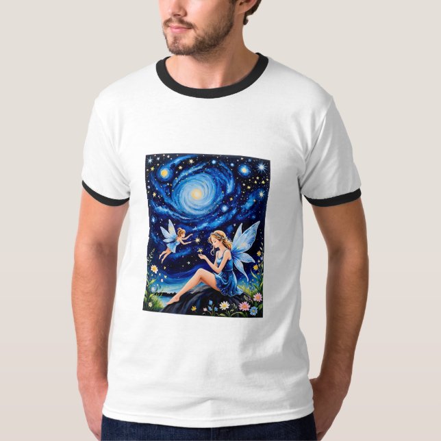 Whimsical Starry Night Fairy Shirt (Front)