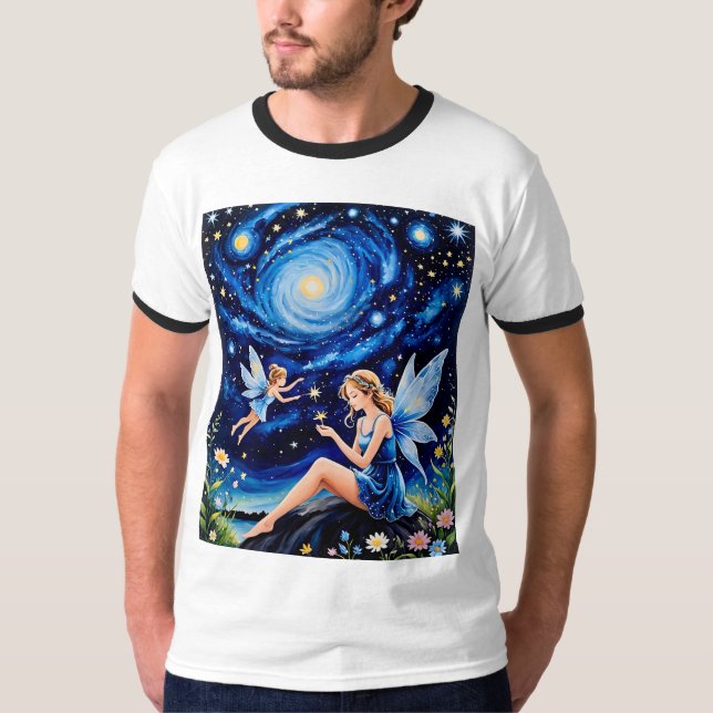 Whimsical Starry Night Fairy Shirt (Front)