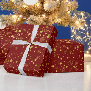 Whimsical Stars Christmas Wrapping Paper