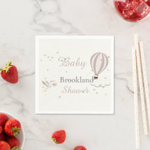 Whimsical Stork & Hot Air Balloon Baby Shower