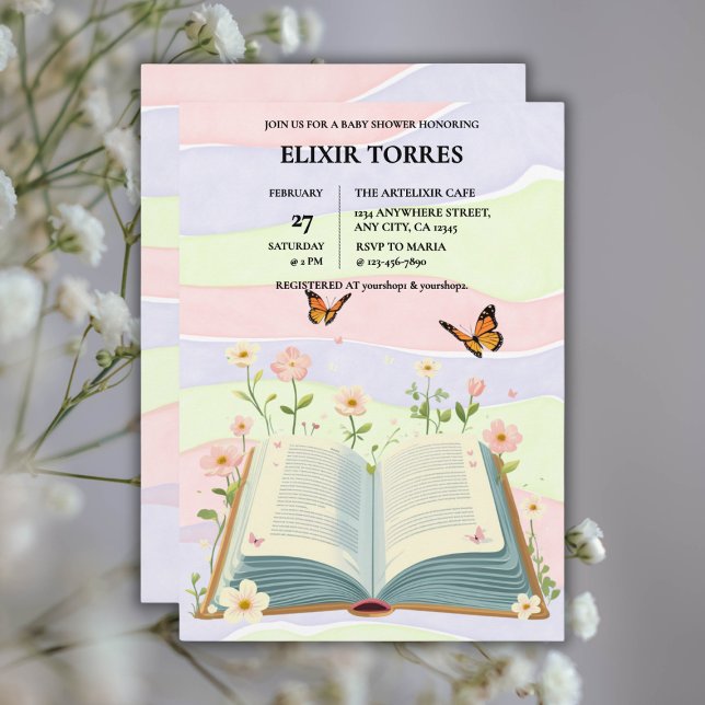 Whimsical Storybook Baby Shower Invitation (Creator Uploaded)